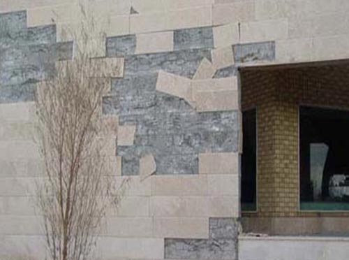ریزش نمای سنگی ساختمان